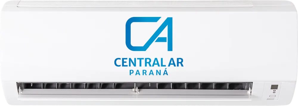 Ar Condicionado com logo da 'Central Ar Paraná' sobreposta